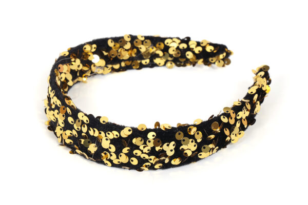 Haarband pailletten goud