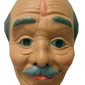 Masker plastic opa kaalhoofd + snor