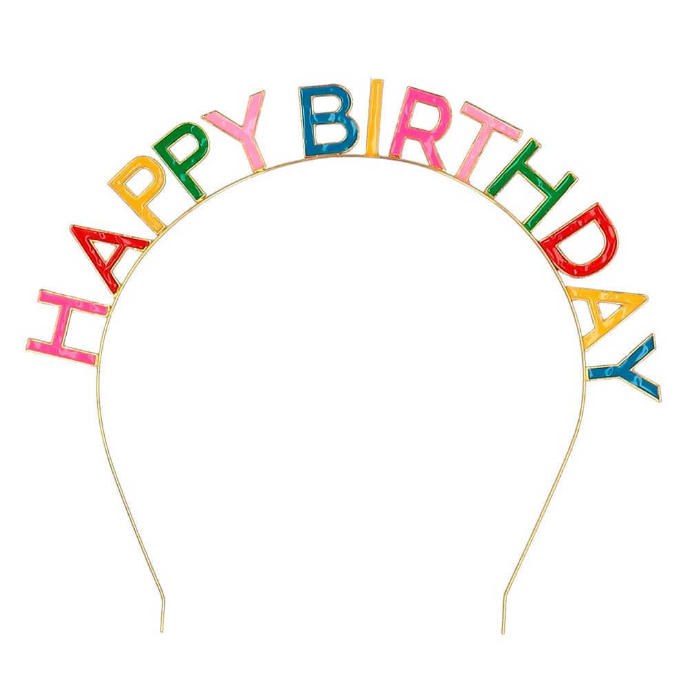 Metalen diadeem Happy Birthday