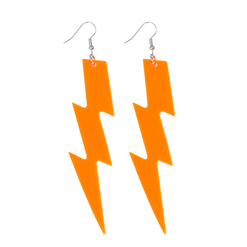 Oorbellen '80s Flash neon oranje