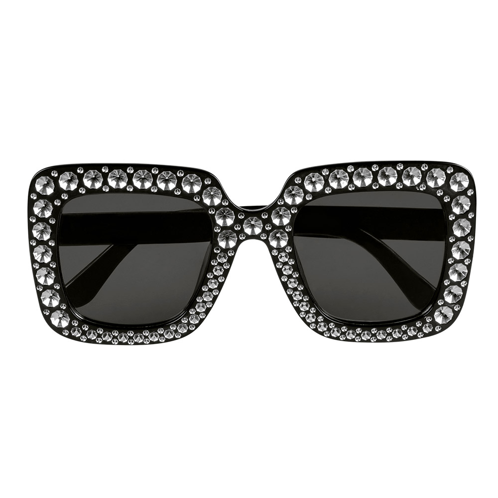 Partybril Bling bling zwart