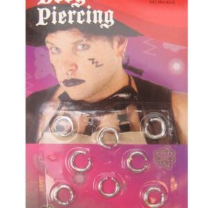 Piercings op kaart 8 stuks