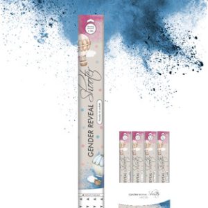 Powder shooter Gender reveal blauw - 40cm