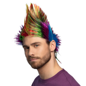 Pruik Spiky Mike hanekam