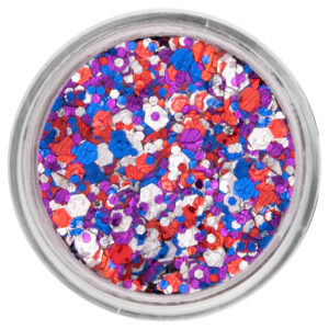 PXP Chunky glitter creme rood/wit/blauw