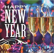 Servetten Happy New Year Party color