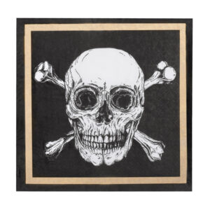 Set 20 Papieren servetten Piraten