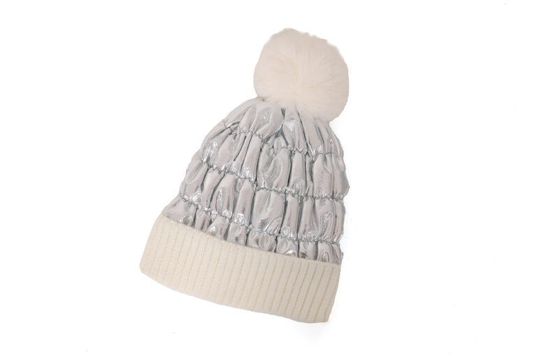 Skimuts metallic zilver