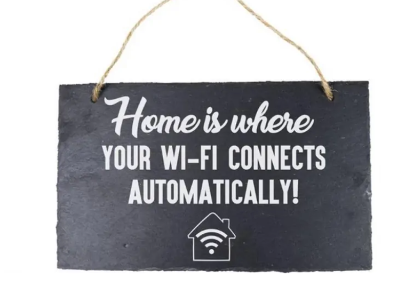 Stone Slogan - Home is WIFI