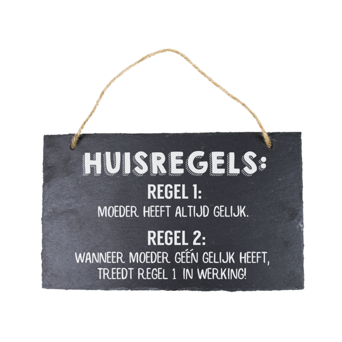 Stone Slogan - Huisregels