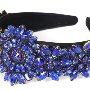 Strass haarband blauw