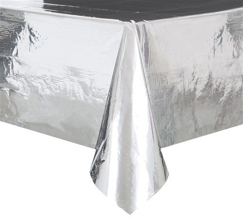 Tafelkleed zilver folie