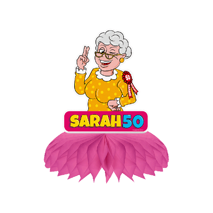 Tafelstandaard Sarah 50 cartoon