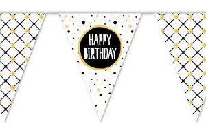 Vlaggenlijn Festive Gold "Happy Birthday"